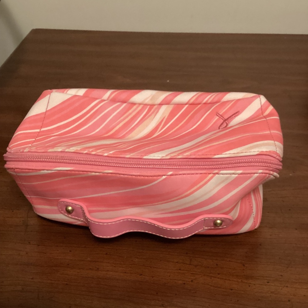 J.McLaughlin for Breast cancer cosmetic bag box shaped with handle